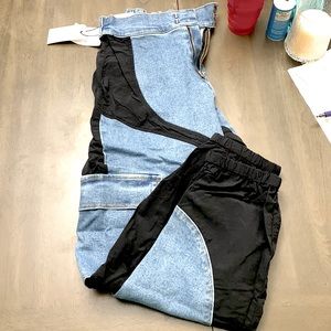 Unique Jean and Black Cargo Pants